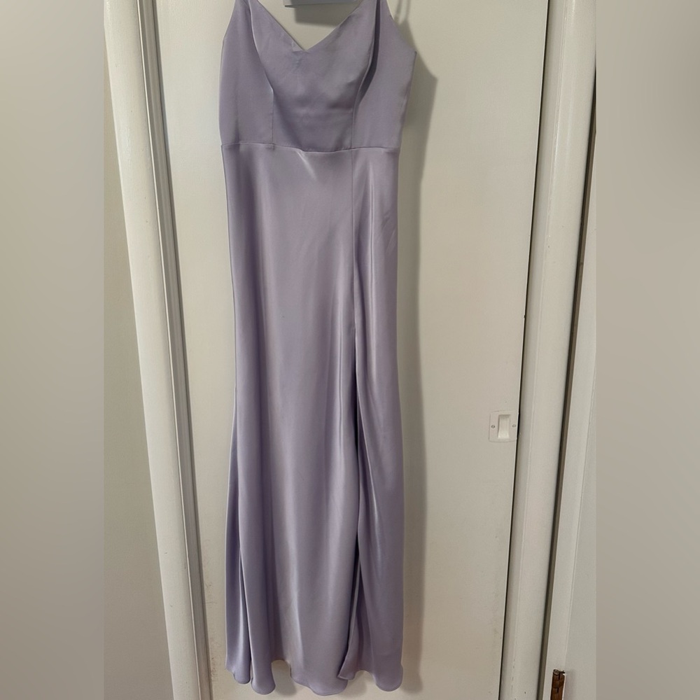 Birdy Grey Dusty Lilac Matte Satin Dress - Picture 3 of 7